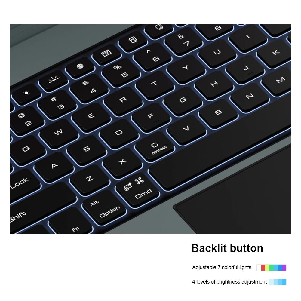 📱 Funda iPad Pro 12.9/11 Magic Keyboard Backlight Desmontable + Air 5/4 Nillkin