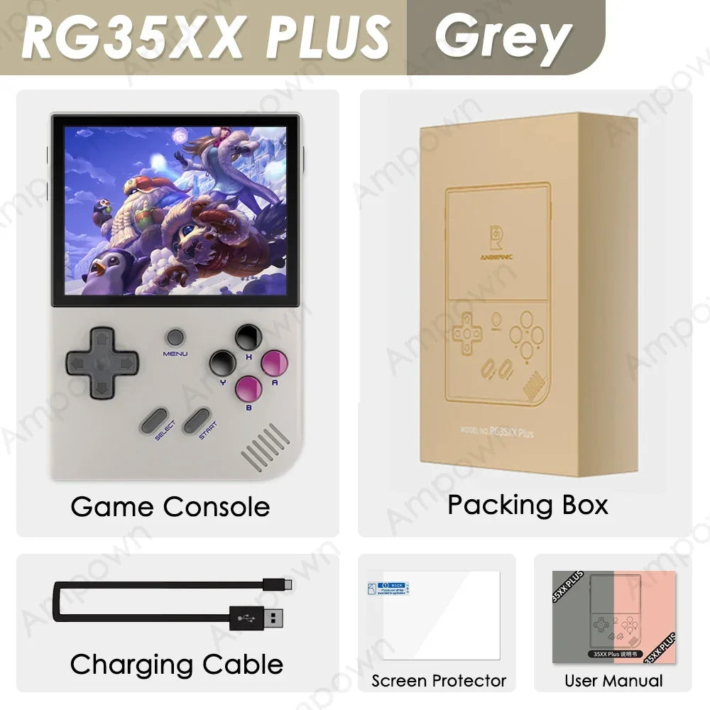 🎮 ANBERNIC RG35XX Plus Consola Retro Portátil | Pantalla IPS 3.5'' | 10,000 Juegos Integrados | 📡 Salida HDMI + Streaming