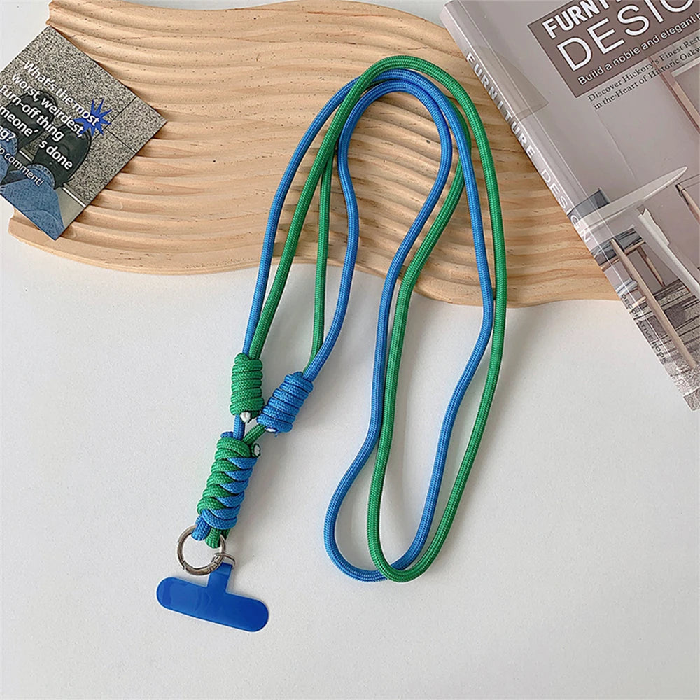 🎀 Lanyard cruzado bicolor – Correa con ranura para credencial, estilo práctico y femenino