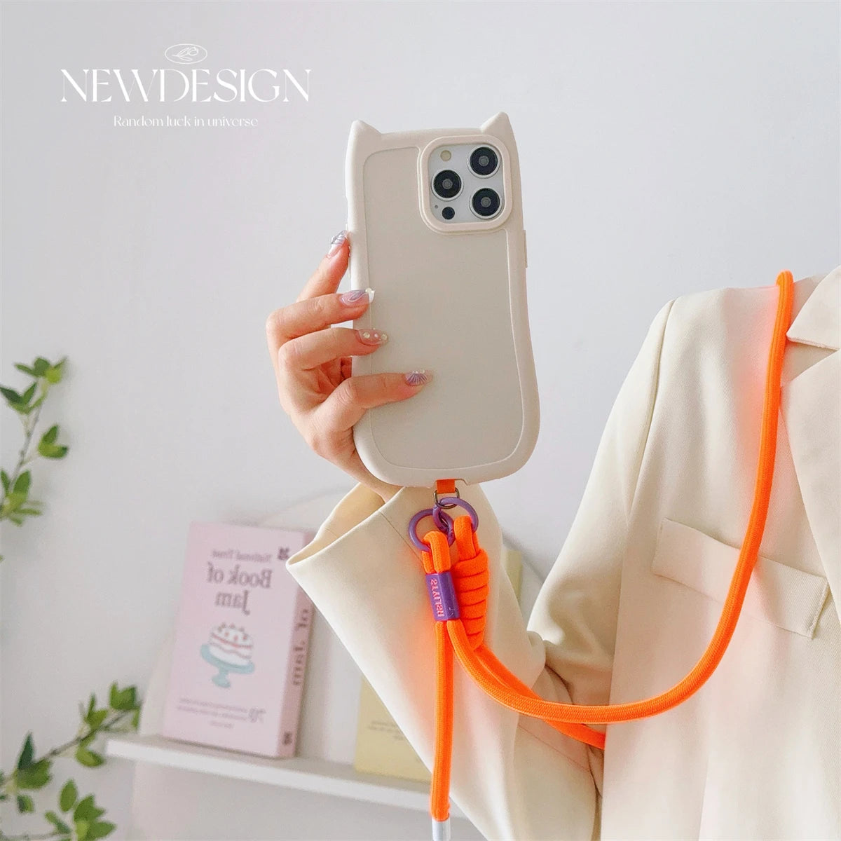 🎀 Lanyard Largo Ajustable – Correa cruzada universal para celular, cuello o hombro, diseño simple y resistente