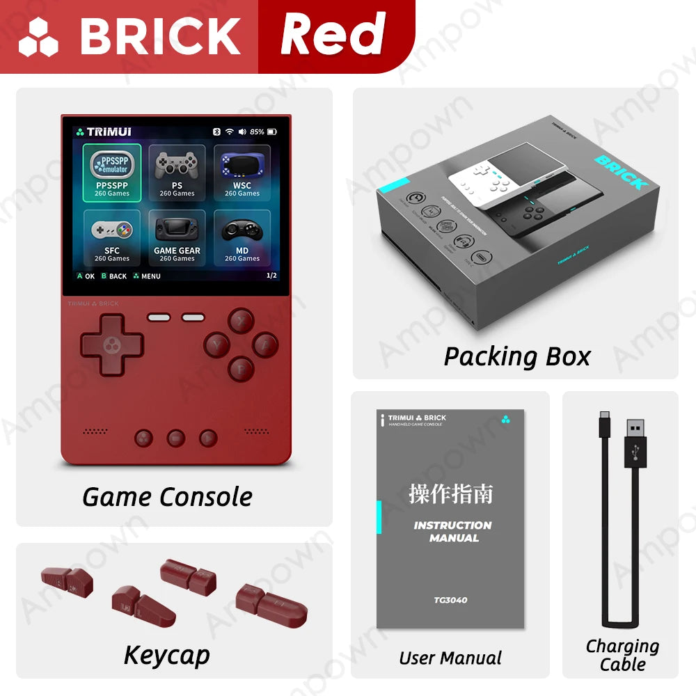 🎮 TRIMUI BRICK Consola Retro Portátil | Pantalla IPS 3.2'' |Linux + Crossmix OS | Panel Metálico