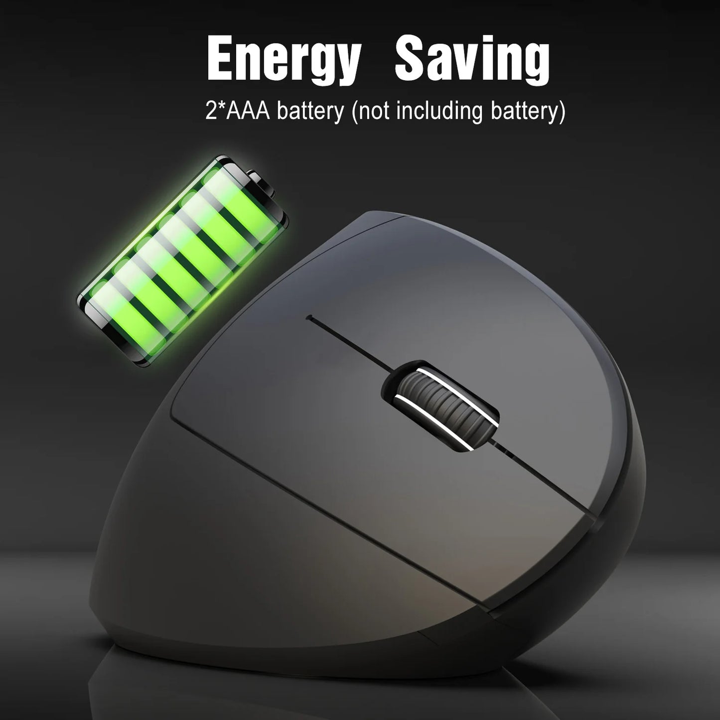 🖱️ HXSJ T24 | Mouse inalámbrico vertical 2.4G, óptico y ergonómico, con diseño saludable y retroiluminación RGB, ideal para gaming, oficina y laptop