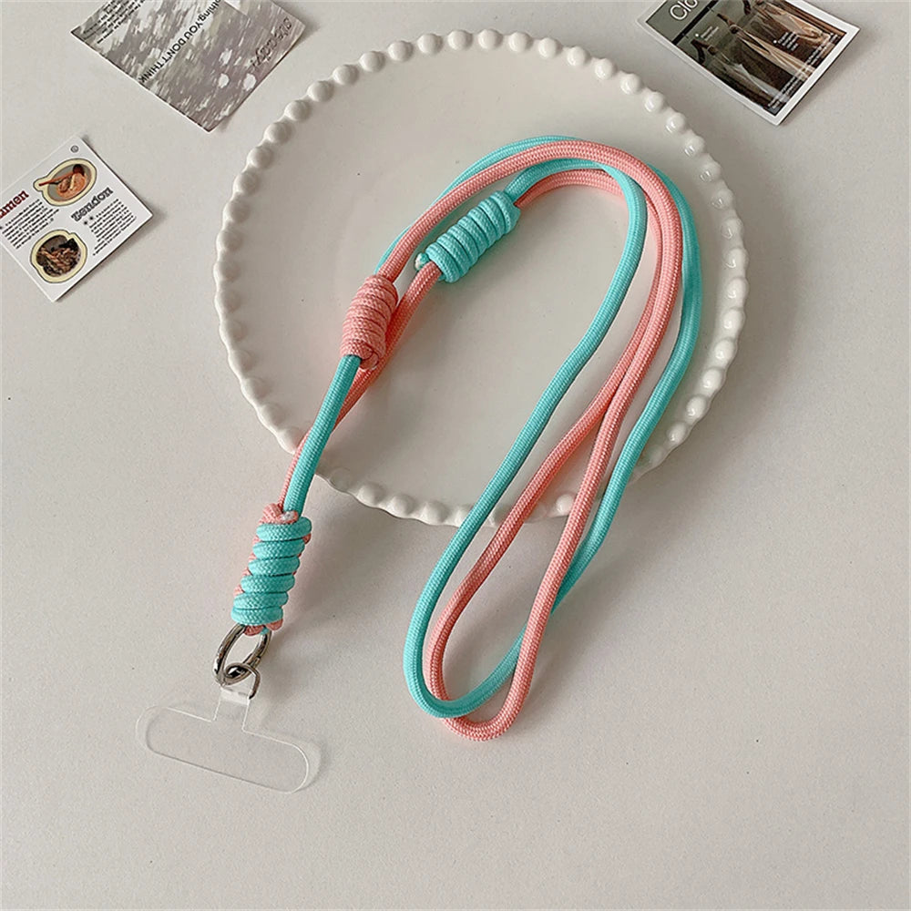 🎀 Lanyard cruzado bicolor – Correa con ranura para credencial, estilo práctico y femenino
