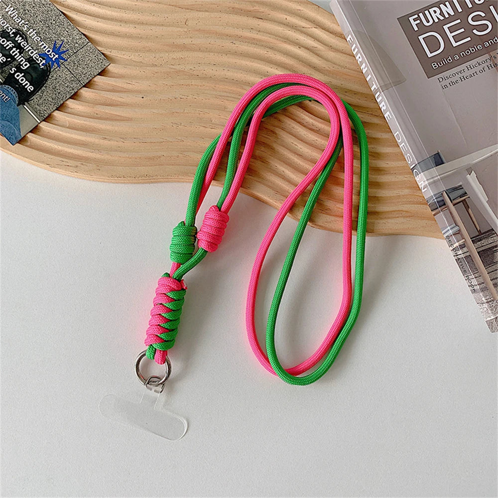 🎀 Lanyard cruzado bicolor – Correa con ranura para credencial, estilo práctico y femenino