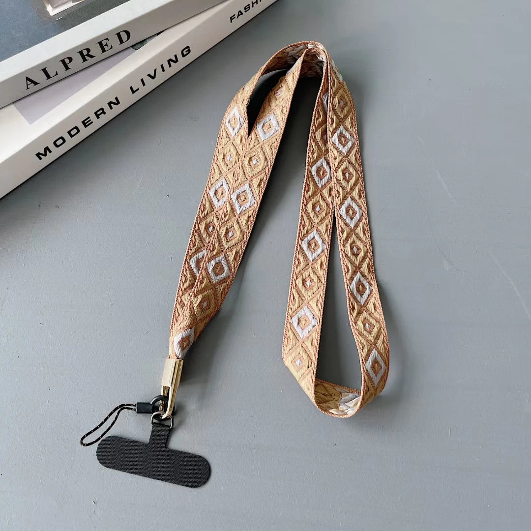 🎀 Correa Tejida a Mano – Lanyard para bolso o celular, trenzado artesanal, ideal como charm cruzado o para llaves