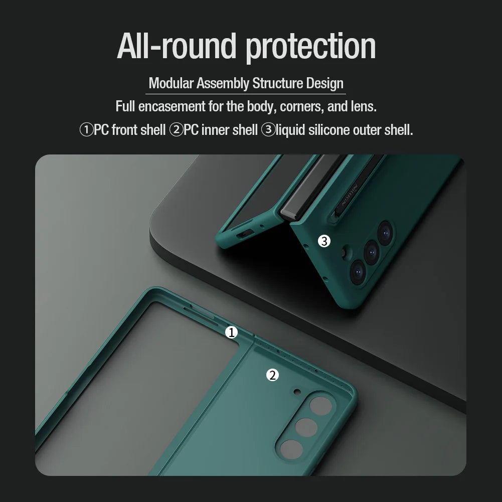 📱 Funda Galaxy Z Fold 6 5G con S Pen Stylus Flex Pure Plegable Liquid Silicone Cover Nillkin