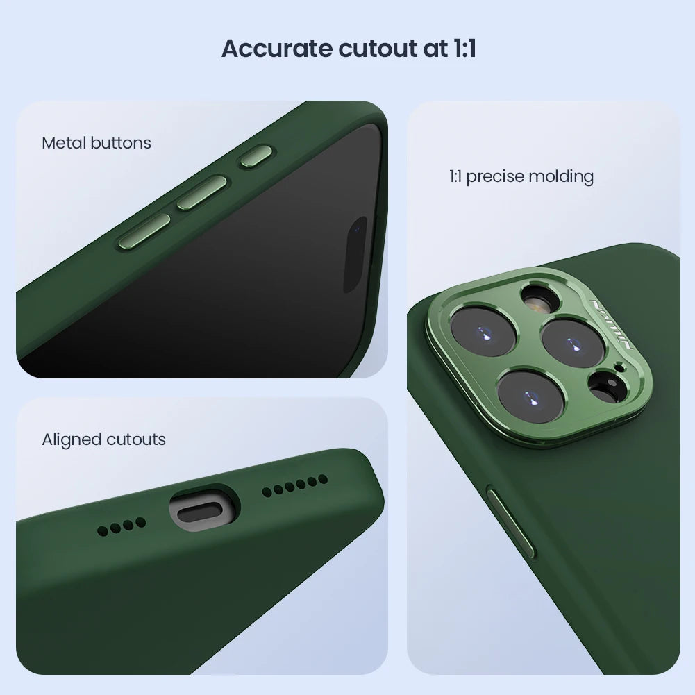📱 Funda iPhone 16 Pro Max | Silicona Líquida Magsafe con Cámara Protegida y Soporte | Nillkin