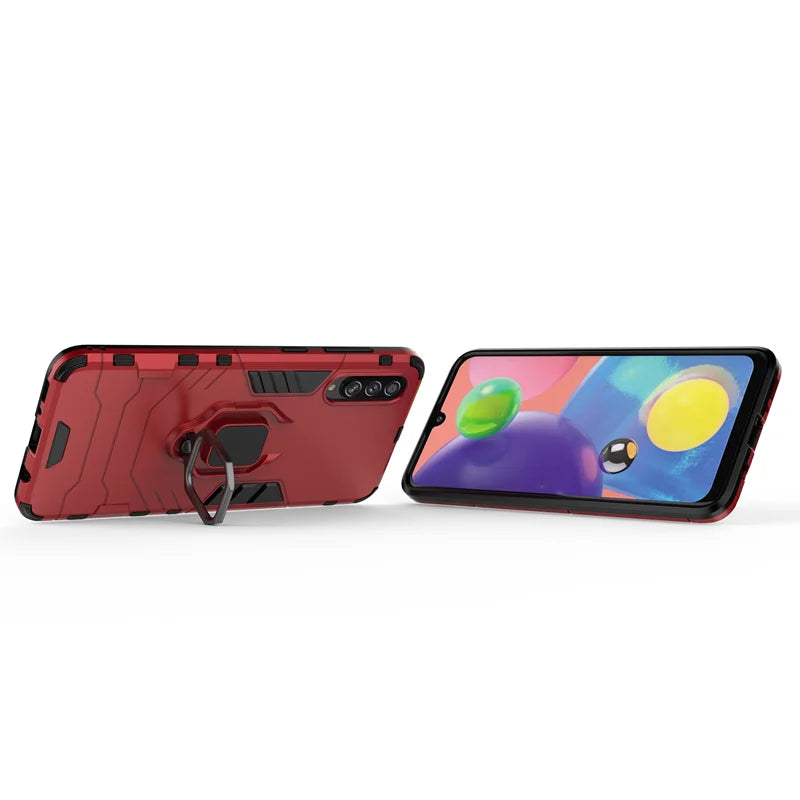 📱 Funda Galaxy A10s/A20s/A30s/A40/A50s/A60/A70s/A80/A82/A90/A8 Plus/A9/A7 2018 | Armor Ring delgada y rígida con soporte