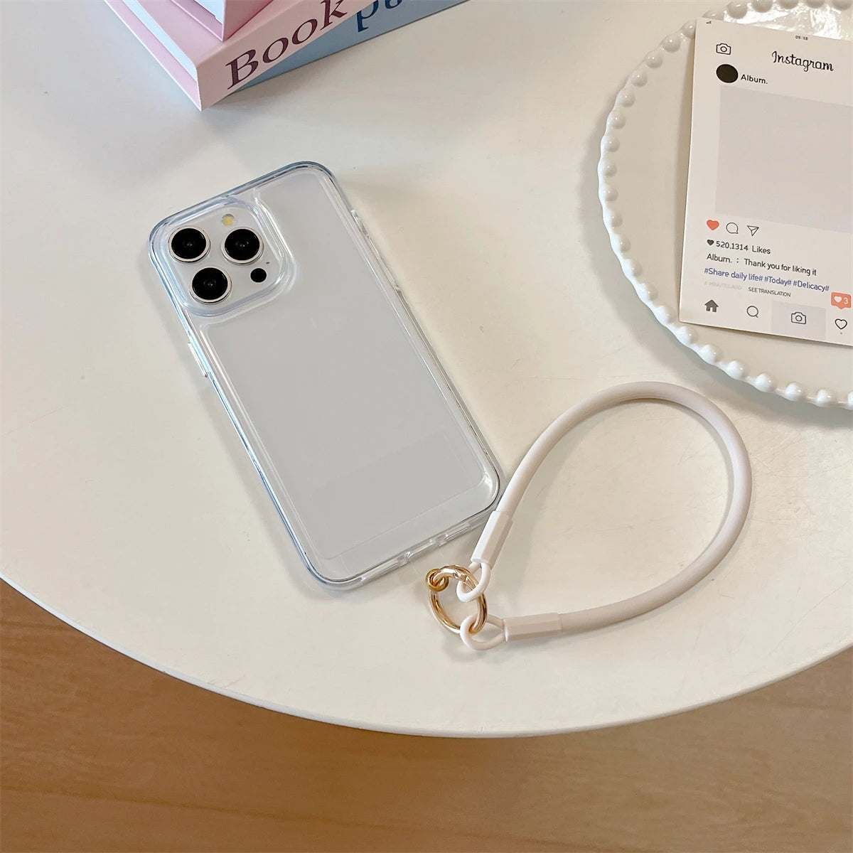 🎀 Lanyard de Silicona Líquida – Correa decorativa corta para celular, anti pérdida, diseño fuerte y elegante para la muñeca