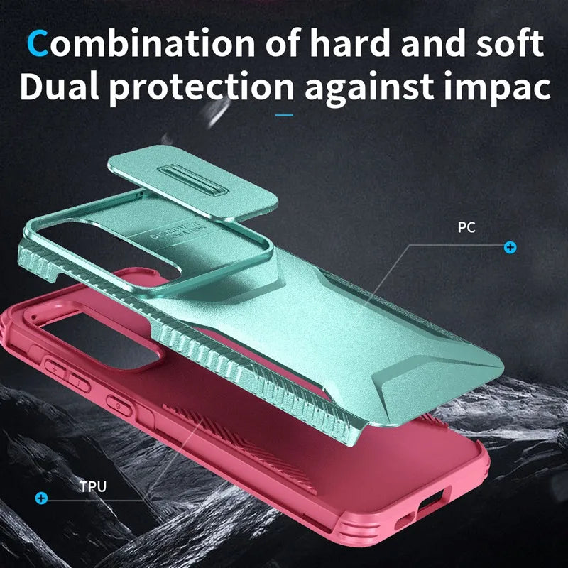 📱 Funda Galaxy A55 | Grado militar, antideslizante con tapa deslizante para lent