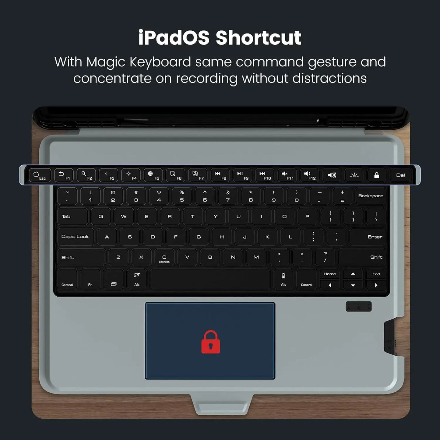 📱 Funda Galaxy Tab S9 Plus Bluetooth Multiángulo Trackpad Backlit Keyboard Nillkin
