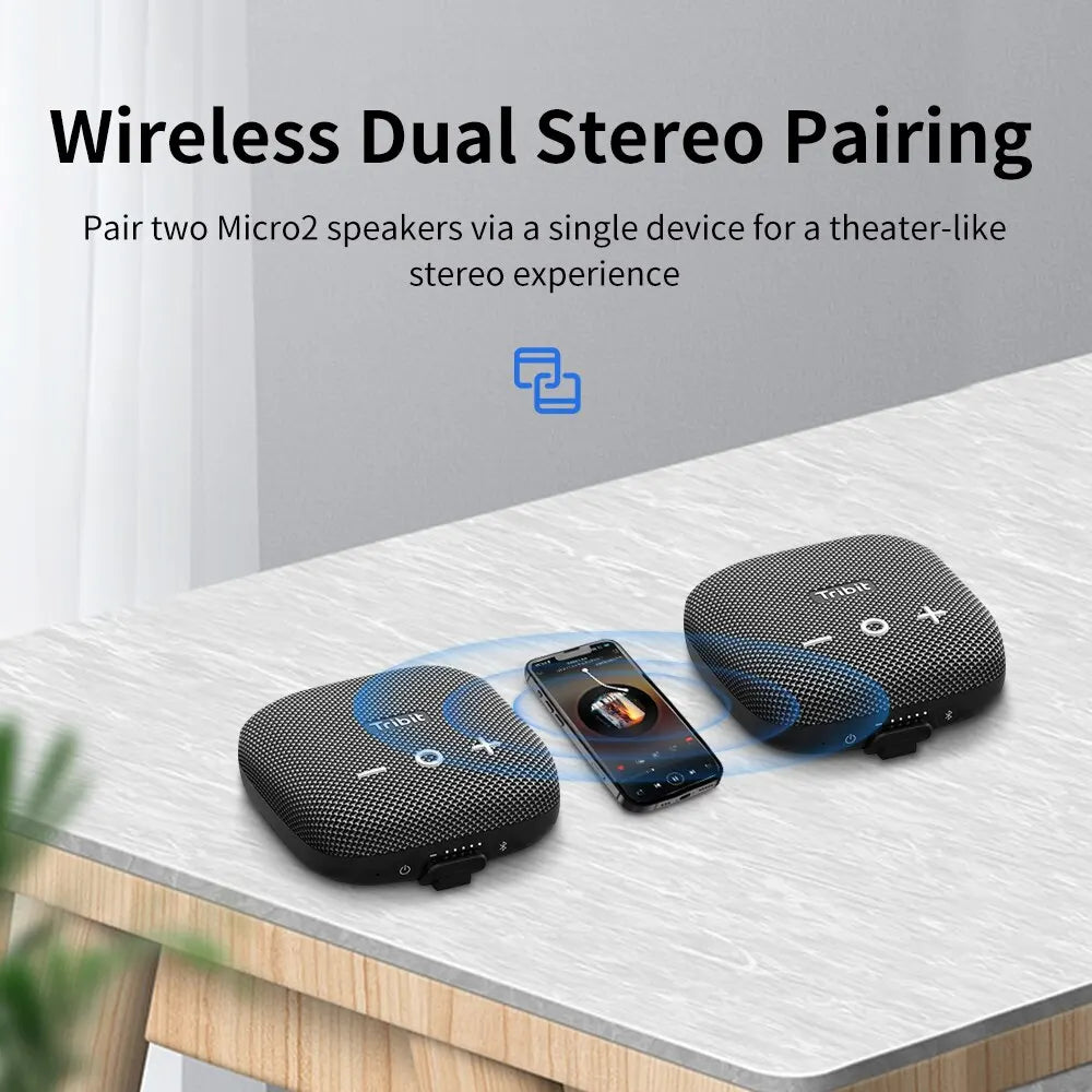 🔊 Tribit StormBox Micro 2 – Altavoz Bluetooth Portátil con Sonido Potente y Bajo Profundo