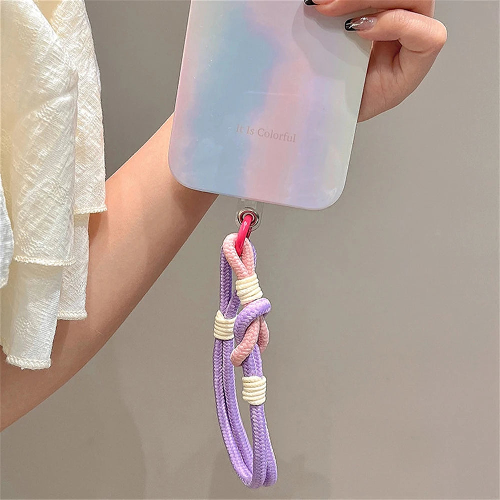 🎀 Pulsera Lujosa para Celular – Lanyard con parche, llavero colorido y diseño de joyería, ideal para regalo o accesorio