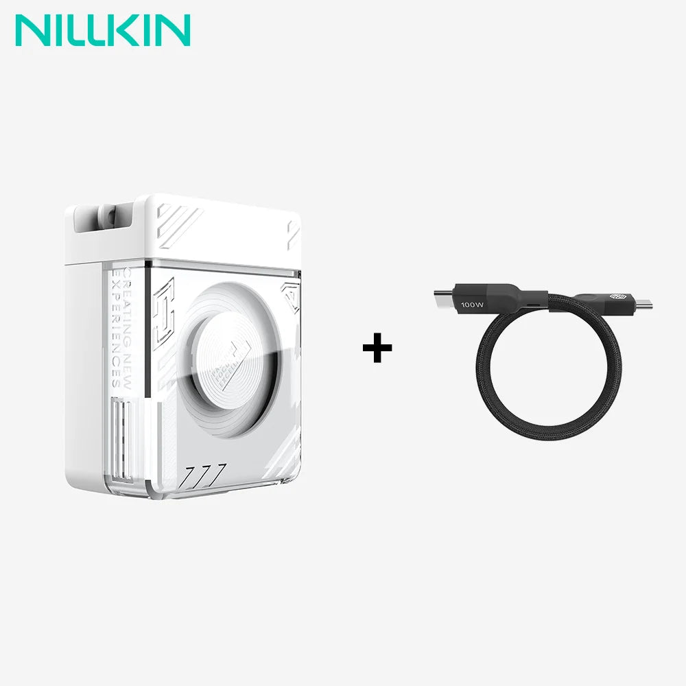 📱 Cargador GaN 65W Retráctil PPS QC4 PD3.0 iPhone 16 Samsung Nillkin