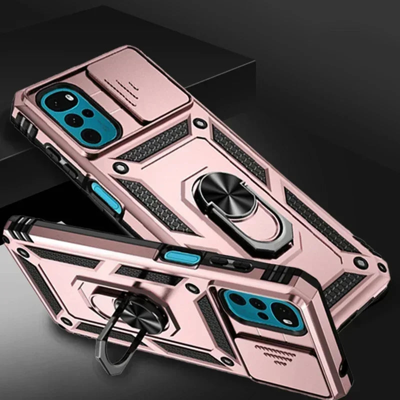 📱 Funda Galaxy S24/S23/S22/S21/S20 FE/S10 Plus/Note 20 Ultra | Mate con anillo, soporte integrado y cámara protegida