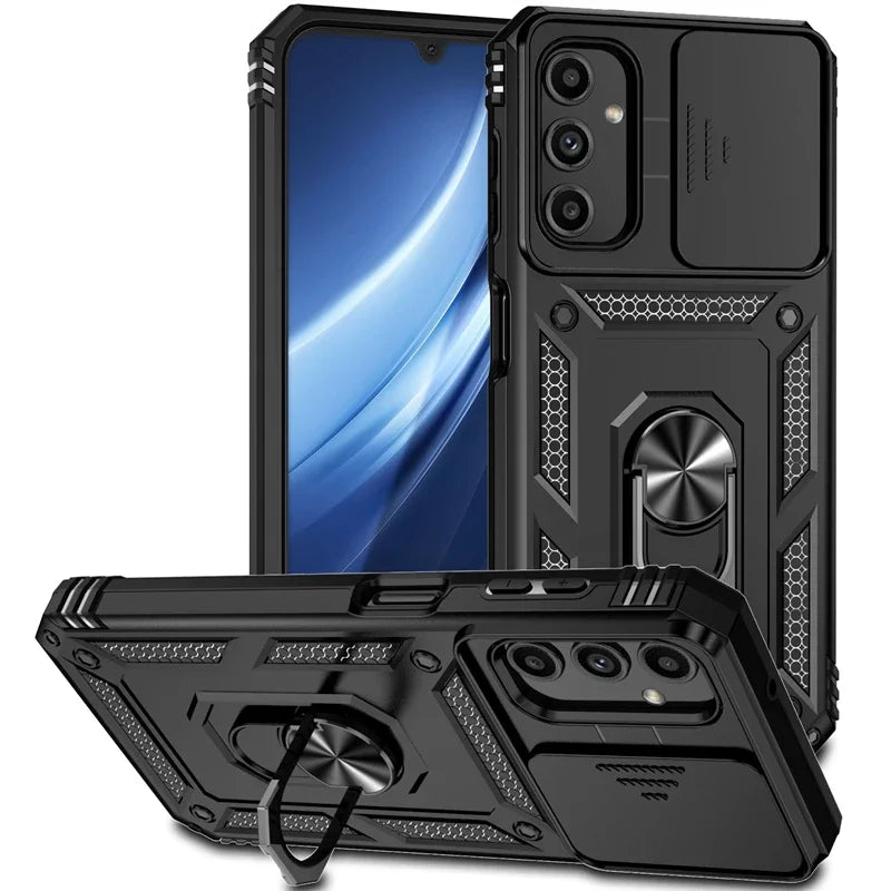 📱 Funda Galaxy A03 Core/A03s/A13/A23/A33/A53/A73 | Militar Ring con cámara protegida