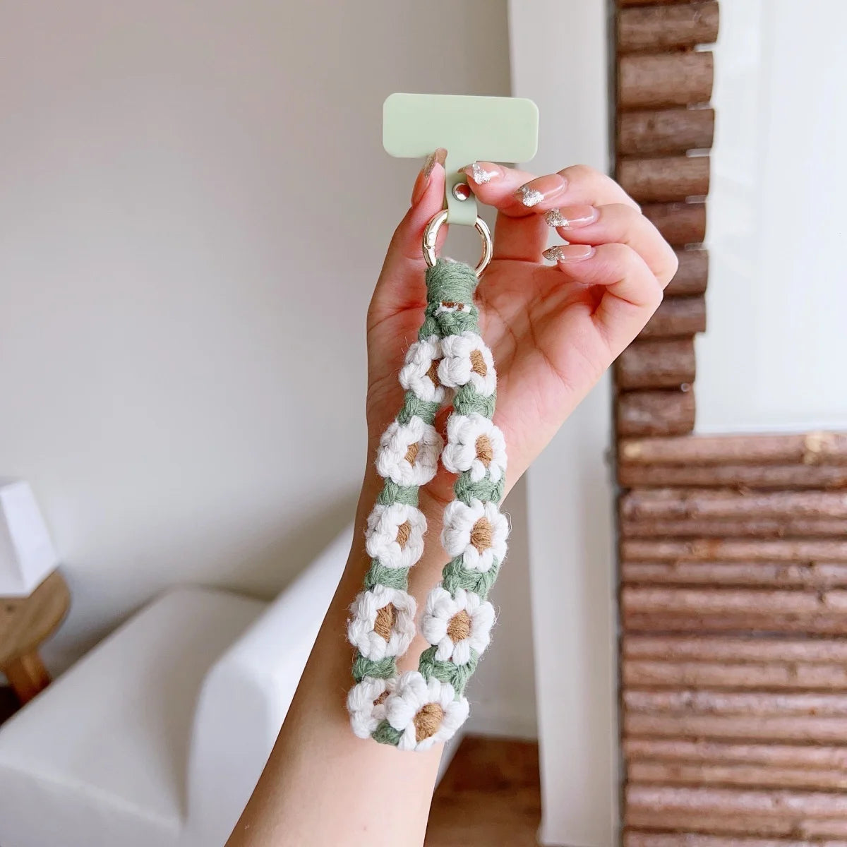 🎀 Correa de Flores Tejidas Coloridas – Lanyard decorativo para celular, llaves o pantalones, con estilo y función anti pérdida