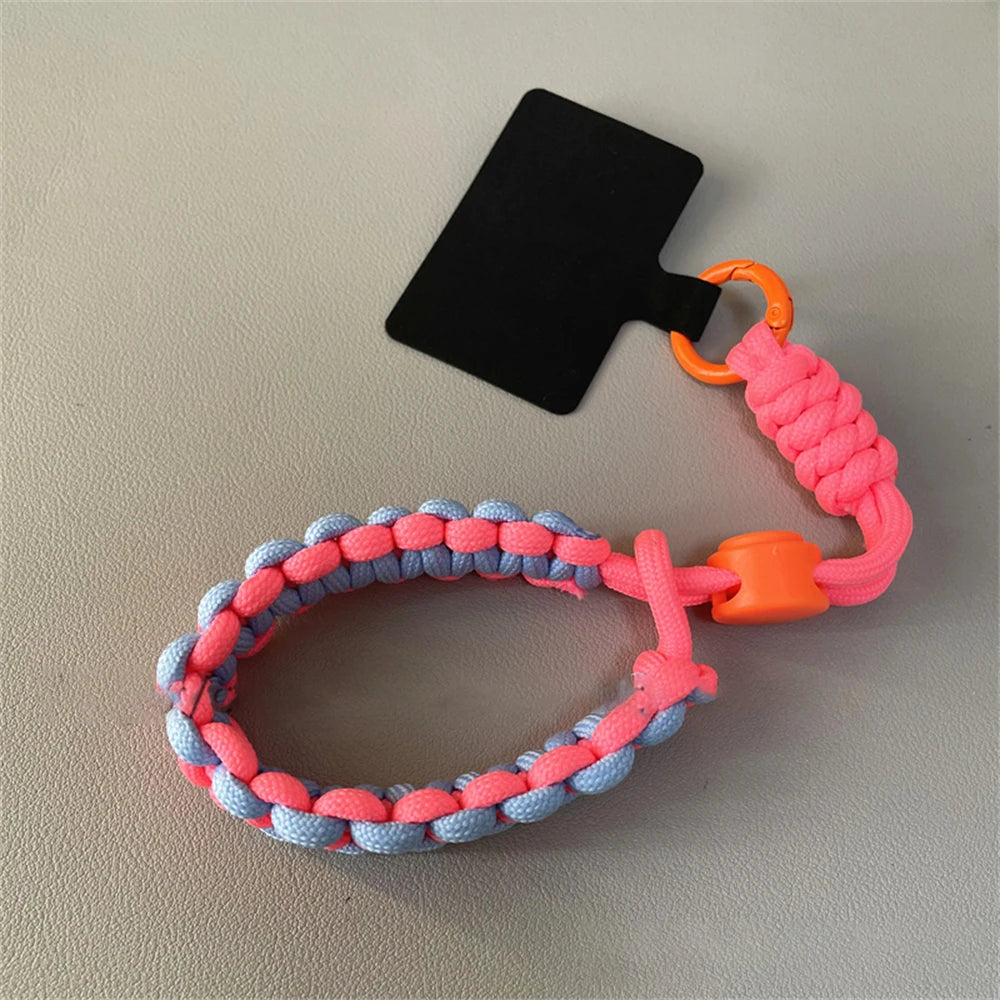 🎀 Lanyard Estiloso Tejido a Mano – Correa gruesa y duradera para la muñeca, ideal para celular, deporte o actividades al aire libre