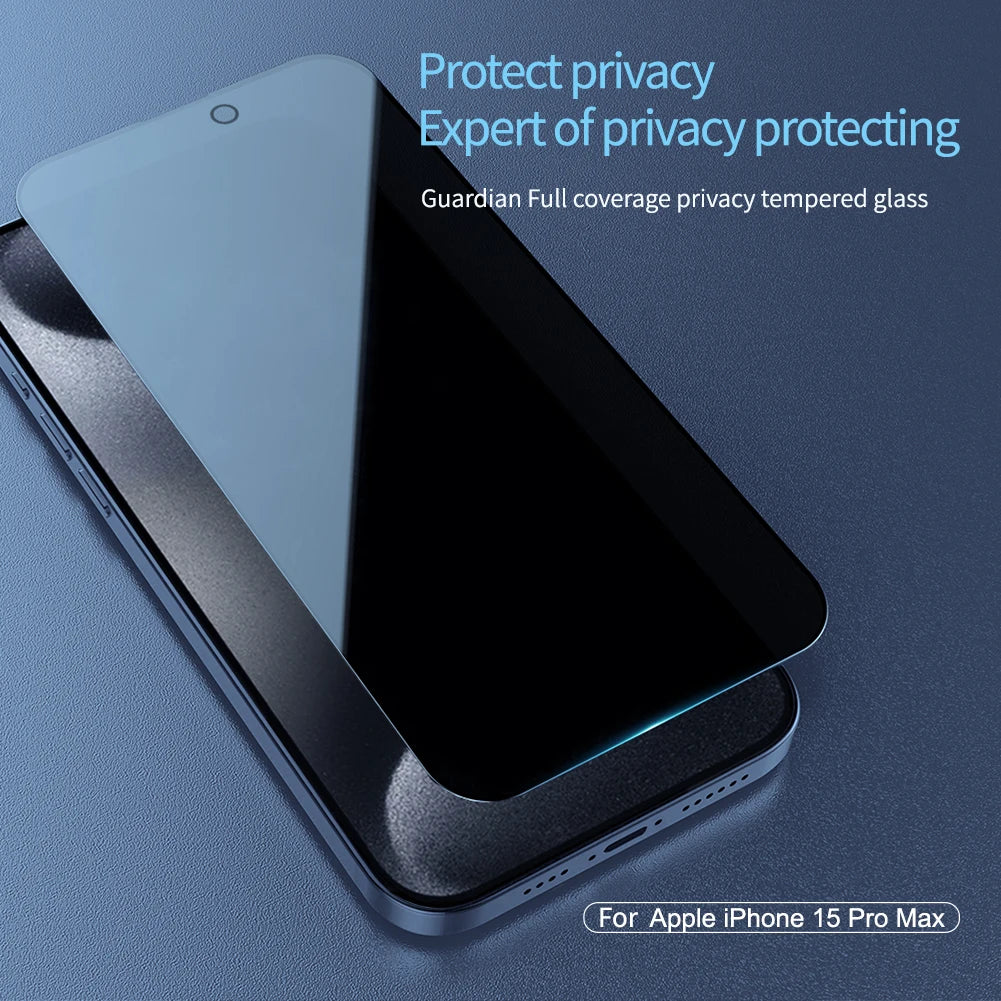📱 Protector Pantalla iPhone 15 / 15 Pro | Vidrio Templado Anti-Peeping | Nillkin