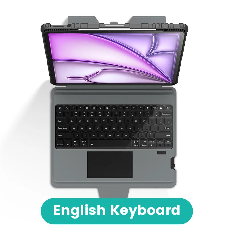 📱 Funda Teclado Retroiluminado iPad Pro 13 / 11 2024 / Air 13 M2 / iPad 10ª Gen | Magic Keyboard con Protección de Lente | Nillkin