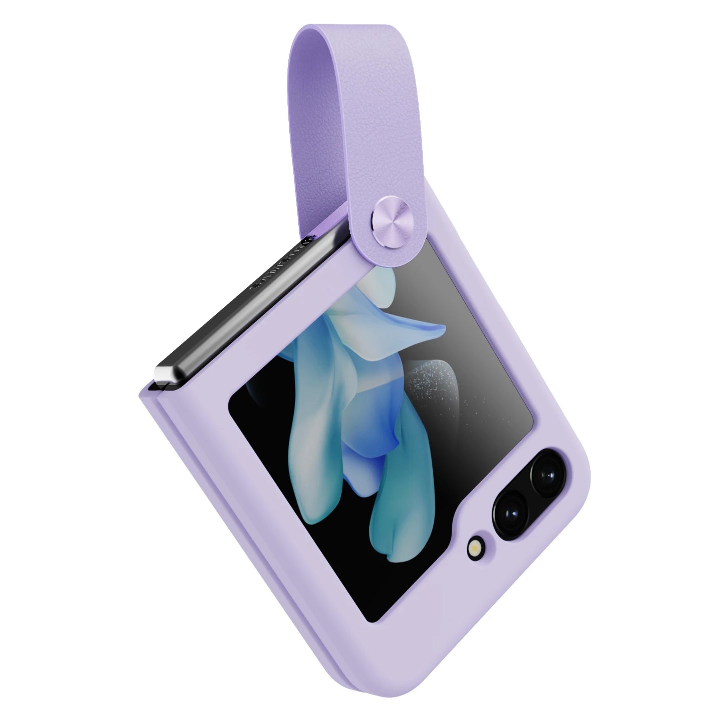 📱 Funda Galaxy Z Flip 5 Correa de Dedo Liquid Silicone Plegable con Soporte Nillkin