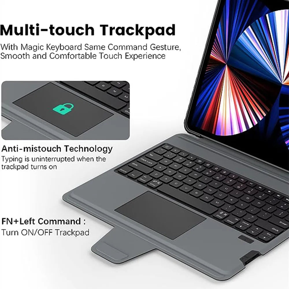 📱 Funda Teclado Bluetooth iPad Air 13 / 11 M2 2024 / Pro 13 / 11 | Plegable con Porta Lápiz Integrado | Nillkin