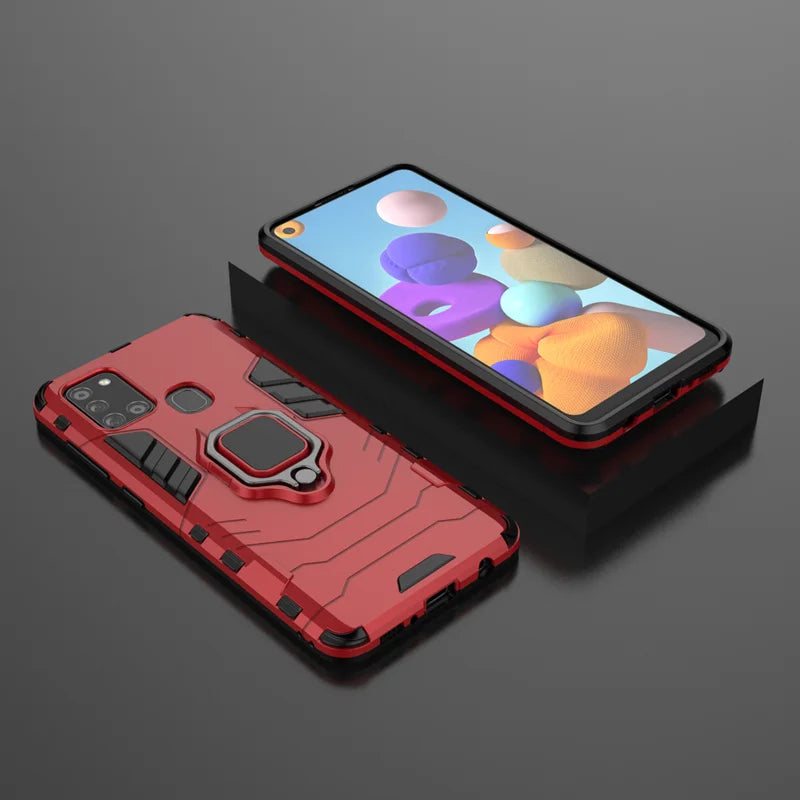 📱 Funda Galaxy A21S | Armor Ring delgada con soporte magnético para auto