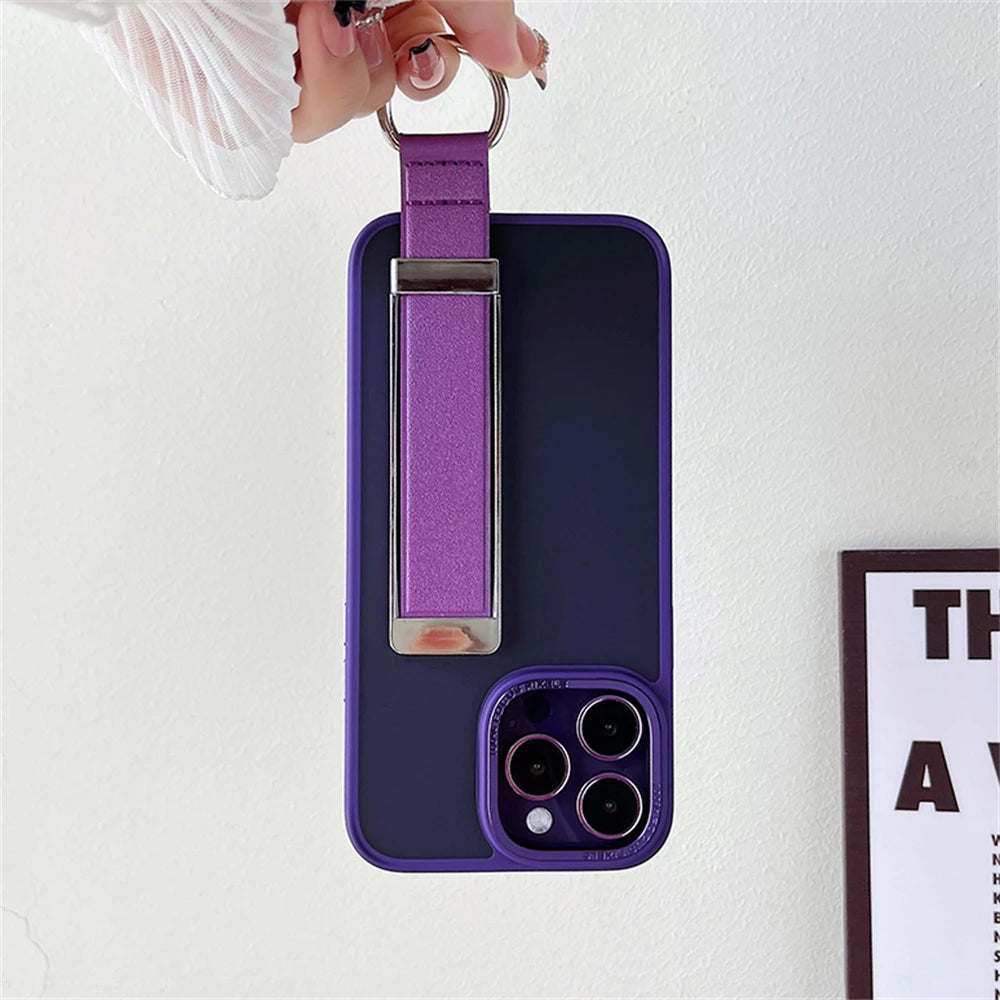 🎀 Soporte metálico para teléfono – Banda de dedo adhesiva y telescópica para sujetar o colgar