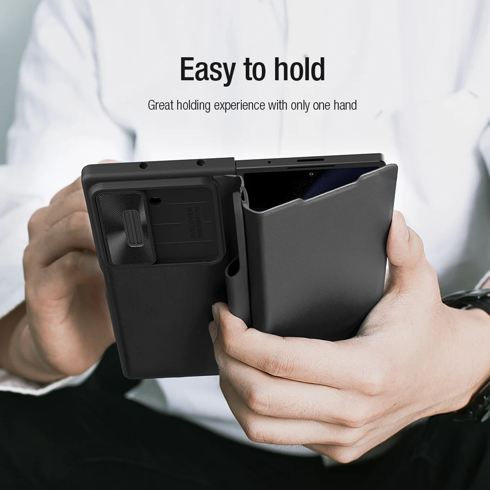 📱 Funda Galaxy Z Fold 6 5G | Cuero de Lujo con Cámara Deslizante y S-Pen | Nillkin