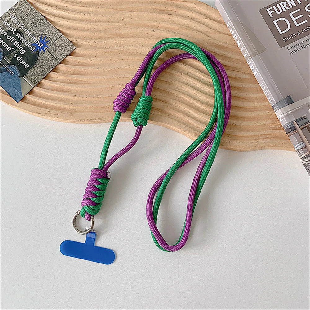 🎀 Lanyard cruzado bicolor – Correa con ranura para credencial, estilo práctico y femenino