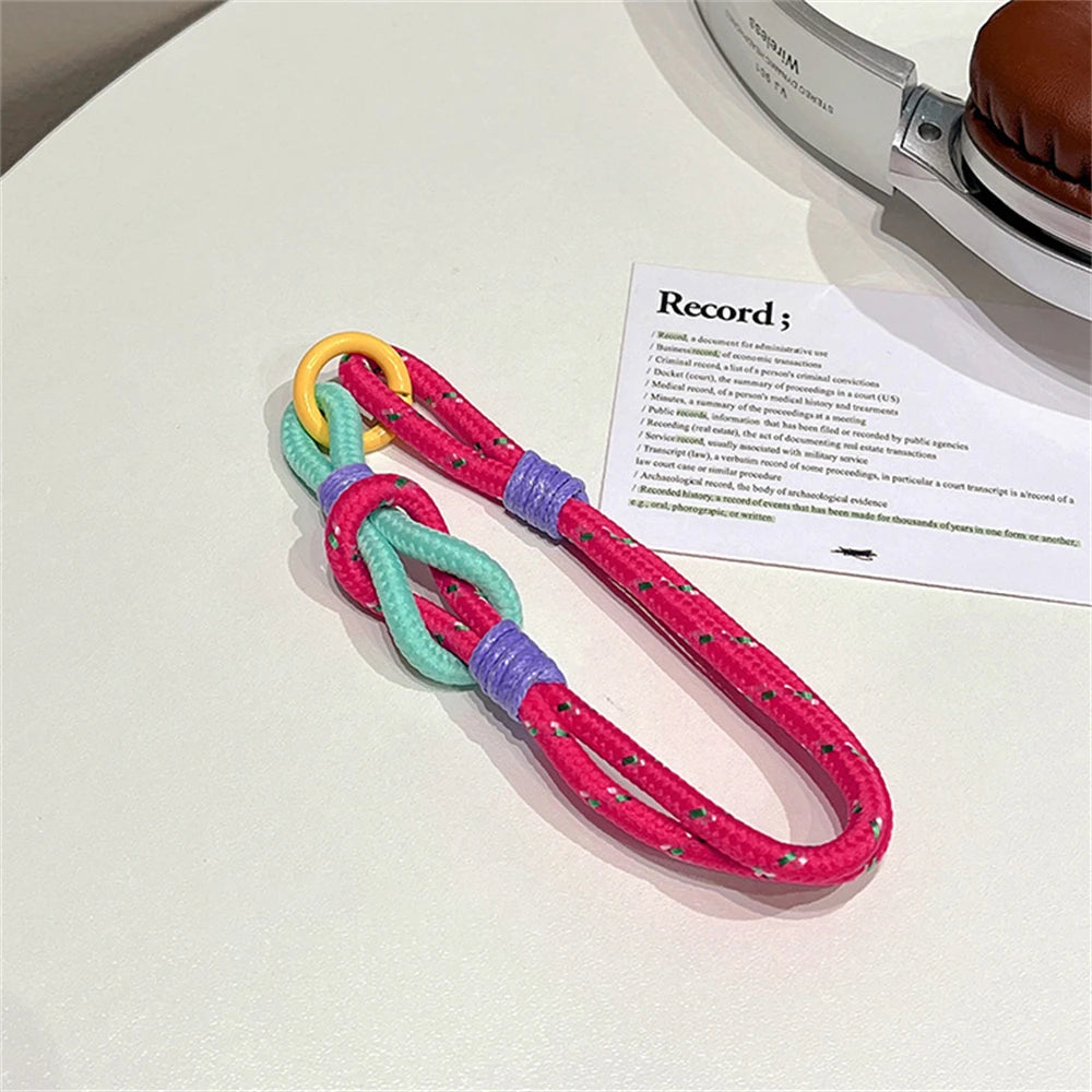 🎀 Pulsera Lujosa para Celular – Lanyard con parche, llavero colorido y diseño de joyería, ideal para regalo o accesorio
