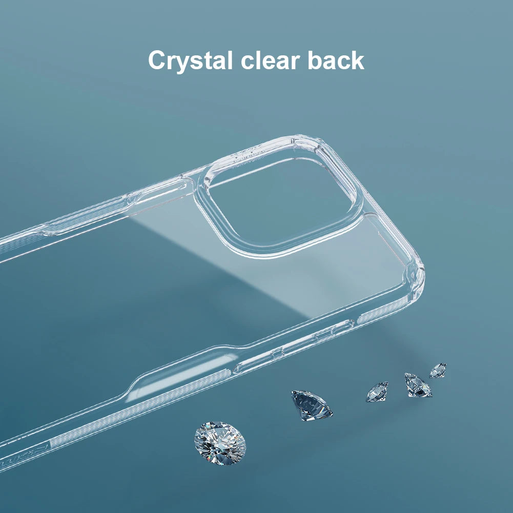 📱 Funda iPhone 15 Pro Max Nature TPU Pro Shockproof Full Lens Protection Transparente Nillkin