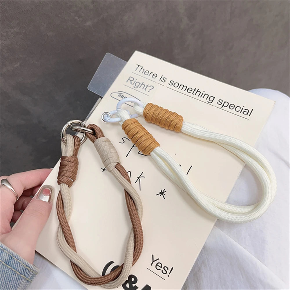 🎀 Lanyard Creativo Trenzado – Cuerda con nudo para celular, llaves o auto, accesorio DIY con estilo para mujeres