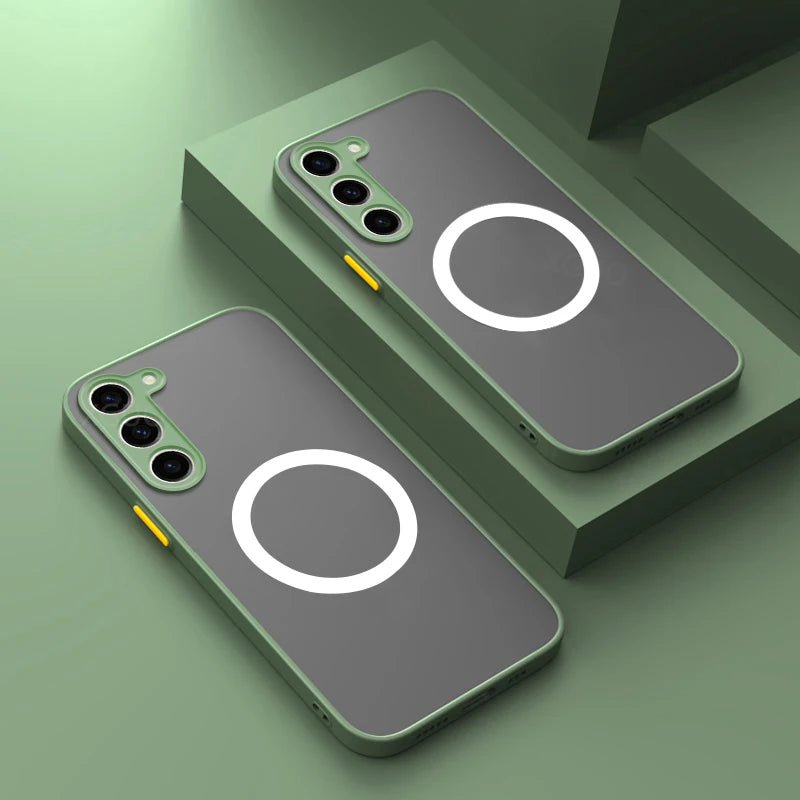 📱 Funda Mate Magnética para Samsung Galaxy S25 S24 S23 S22 S21 S20 Ultra Plus FE A54 | Compatible con carga inalámbrica