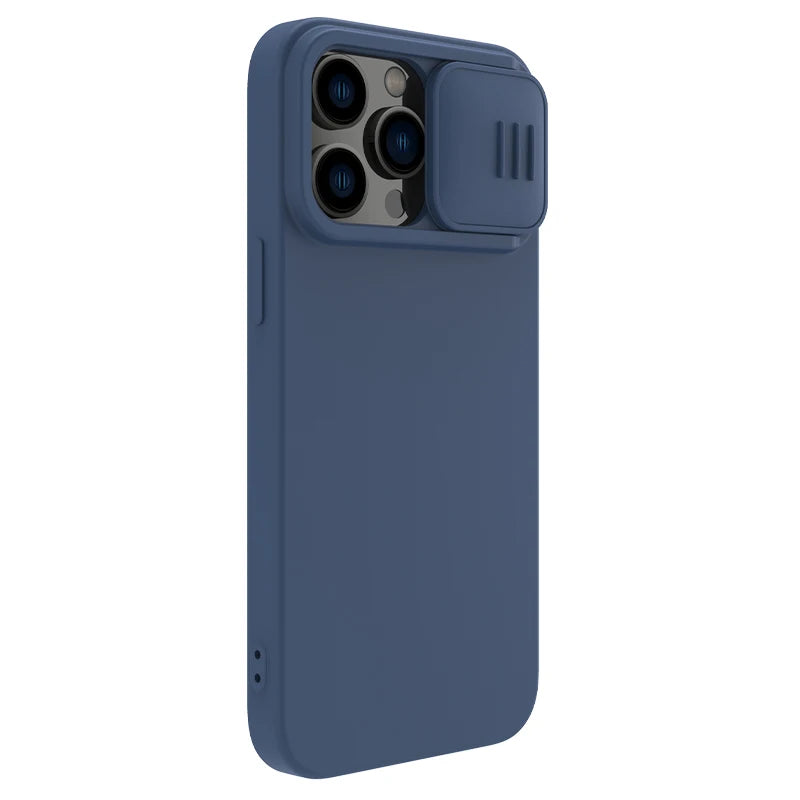 📱 Funda iPhone 14 Pro Max CamShield Silky Liquid Silicone Slide Protección Cámara Nillkin
