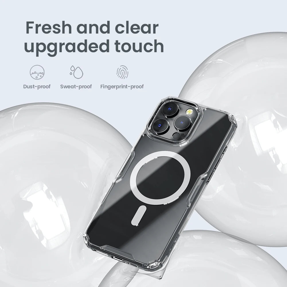 📱 Funda iPhone 16 Pro Max | Magsafe Transparente TPU Híbrido Clásico | Nillkin