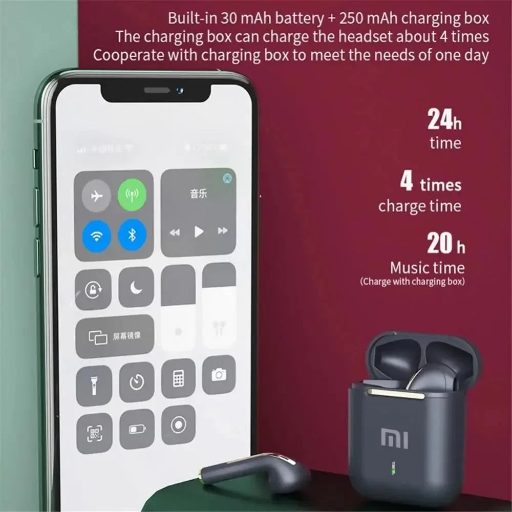 🎧 Xiaomi J18 Auriculares inalámbricos intrauditivos HiFi estéreo, con micrófono, impermeables, táctiles y cancelación de ruid