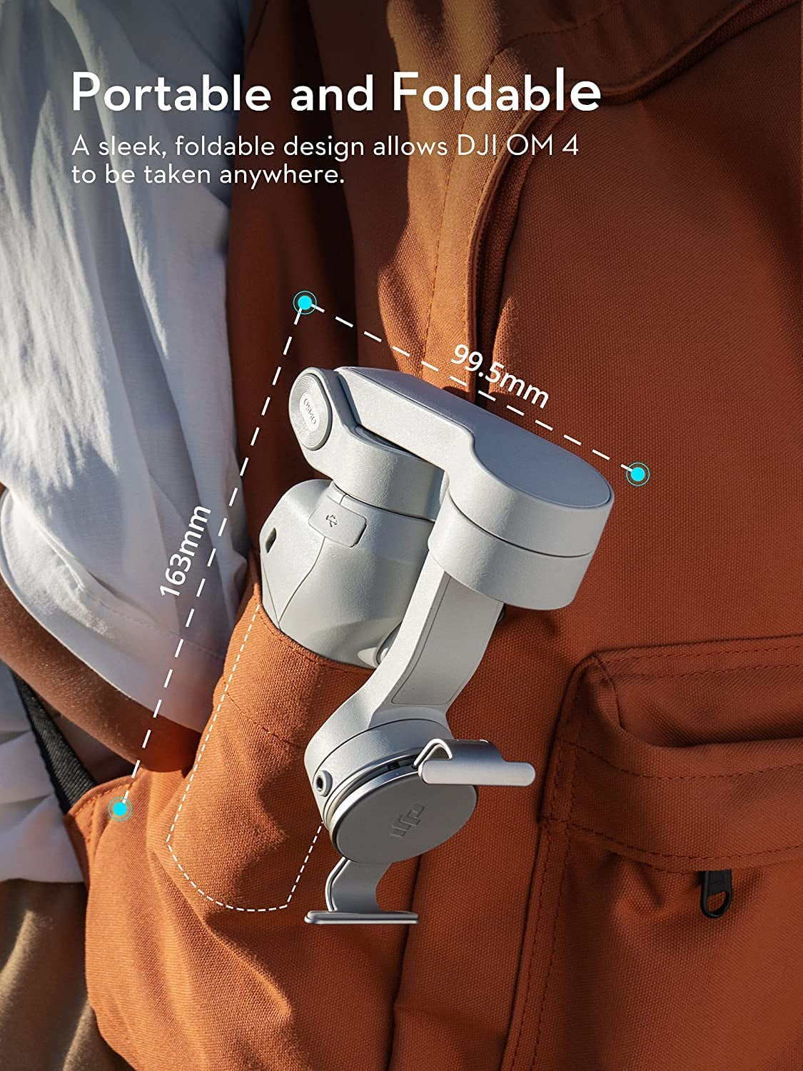 OM 4 SE - 3-Axis Smartphone Gimbal Stabilizer with Tripod, Magnetic Design, Portable and Foldable, Activetrack 3.0, Story Mode, Vlogging Stabilizer, Youtube Tiktok Video, for Android and Iphone
