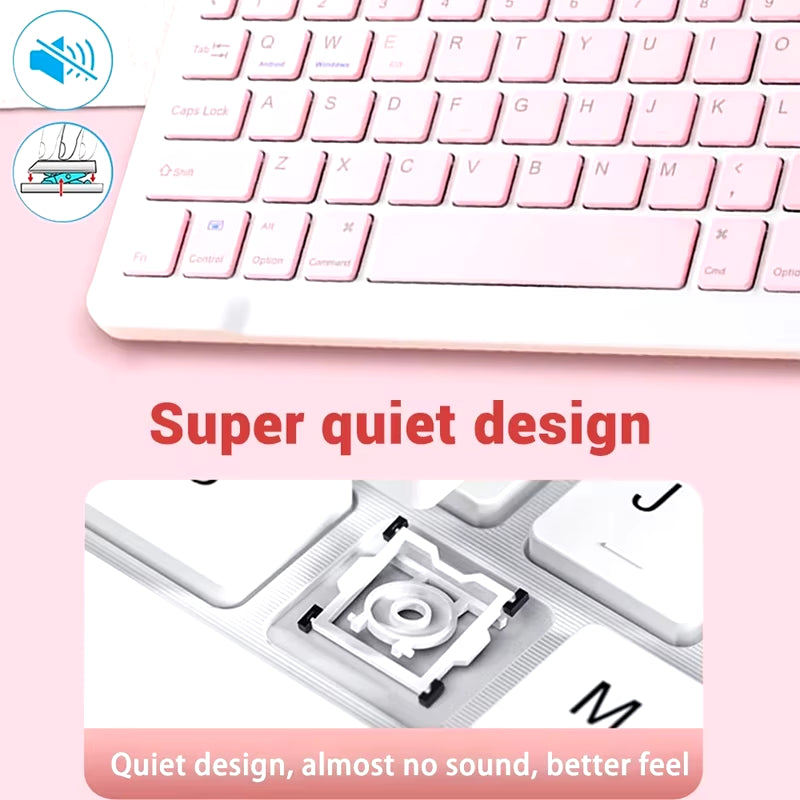 Rechargeable Bluetooth-Compatible Keyboard Portable Compact Wireless Keyboard for Android Windows Ios Tablet Iphone Ipad Samsung