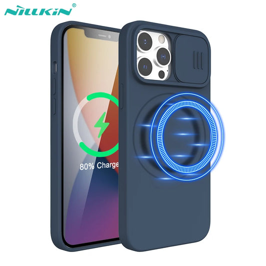 📱 Funda iPhone 15 / 13 Pro | CamShield Silky Silicone con Cámara Deslizante | Nillkin