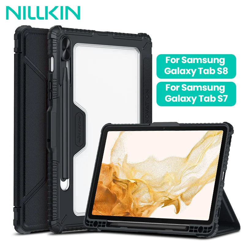 📱 Funda Galaxy Tab S8 5G Magnética con Protección Cámara y Porta Lápiz Nillkin