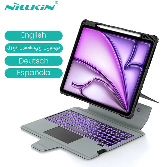 📱 Funda Teclado Retroiluminado iPad Pro 13 M4 / Air 13 2025 / Pro 12.9 6ª Gen / Air 11 M2 | Teclado Español | Nillkin