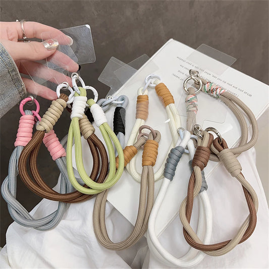 🎀 Lanyard Creativo Trenzado – Cuerda con nudo para celular, llaves o auto, accesorio DIY con estilo para mujeres