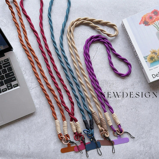 🎀 Correa de Nylon Trenzado – Lanyard largo cruzado universal, ideal para celular o bolso, con diseño fuerte y cómodo