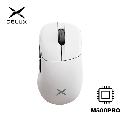 🖱️ M500PRO | Mouse gamer inalámbrico, ligero y ergonómico, con RGB, base de carga, tasa de sondeo de 8K y encoder TTC dorado, ideal para PC Gamer
