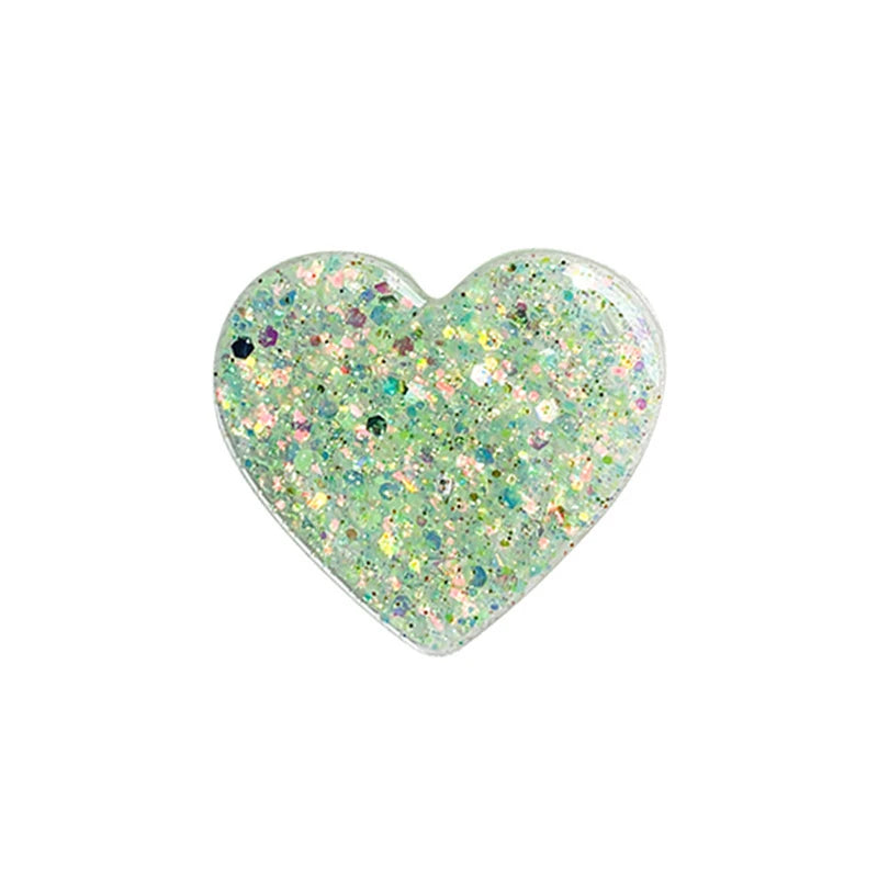 🎀 Soporte Epóxico de Corazón – Griptok coreano con brillo para iPhone o Samsung, accesorio de amor brillante y cómodo