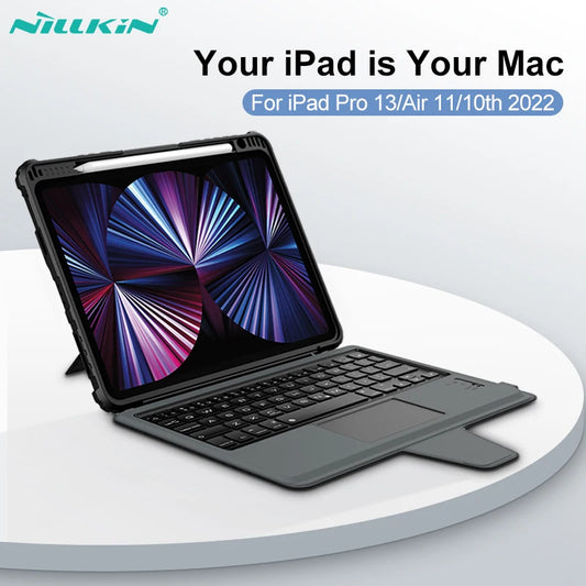📱 Funda Teclado Retroiluminado iPad Pro 13 / 11 2024 / Air 13 M2 / iPad 10ª Gen | Magic Keyboard con Protección de Lente | Nillkin