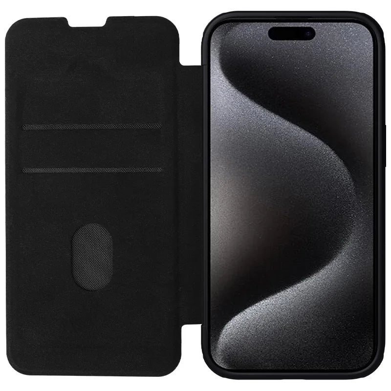 📱 Funda iPhone 15 Pro Max | Qin Pro Cuero con Ranura para Tarjetas y Cámara Deslizante | Nillkin