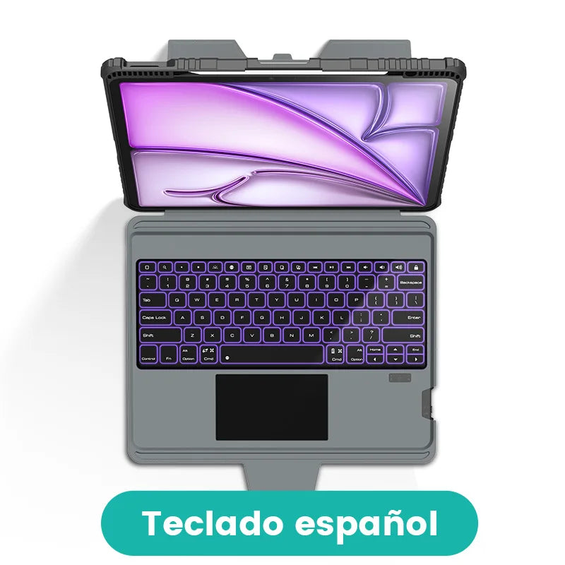 📱 Funda Teclado Retroiluminado iPad Pro 13 M4 / Air 13 2025 / Pro 12.9 6ª Gen / Air 11 M2 | Teclado Español | Nillkin