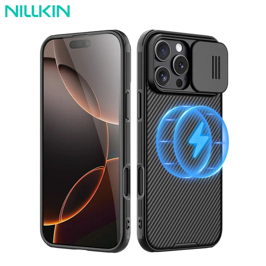 📱 Funda iPhone 16 / 16 Pro | CamShield Pro Magsafe con Protección Deslizante de Lente | Nillkin
